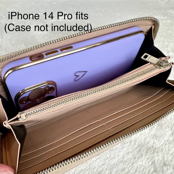 Yves Saint Laurent YSL Zippy Zip Around Wallet light pink soft leather NICE! - Picture 15 of 15